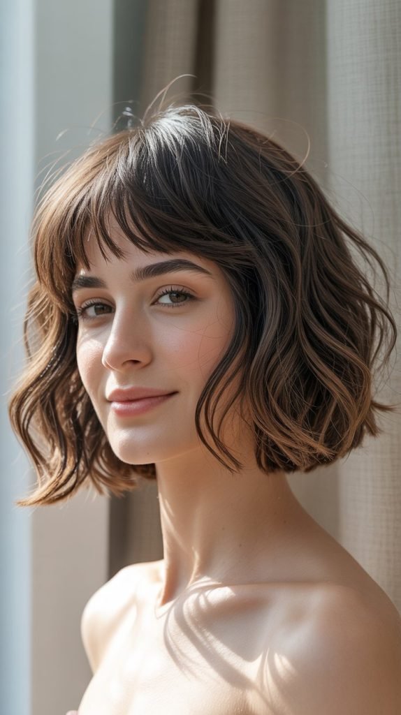 Textured Long Bob with Face-Framing Layers