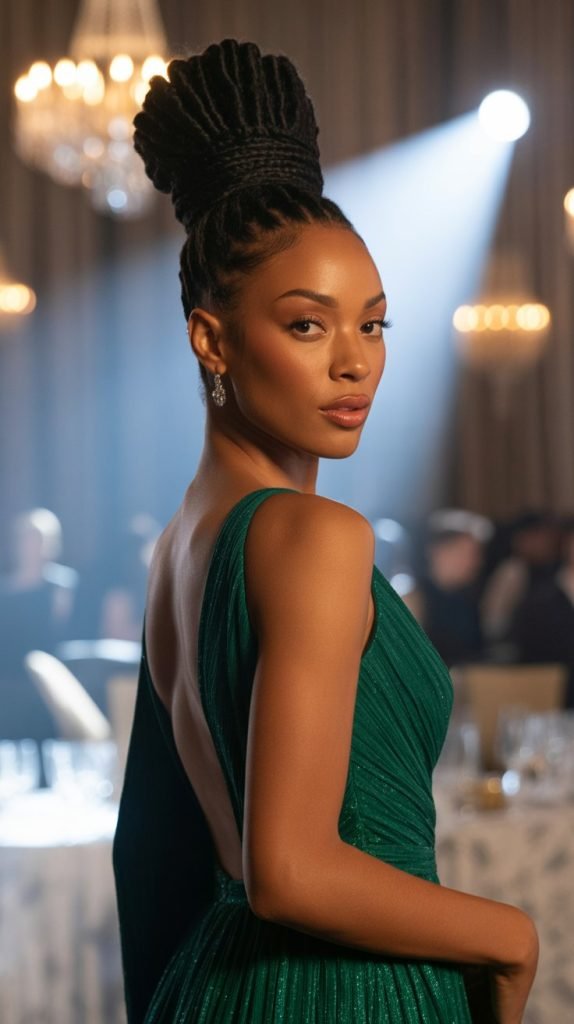 7. Loc Ponytail Updo