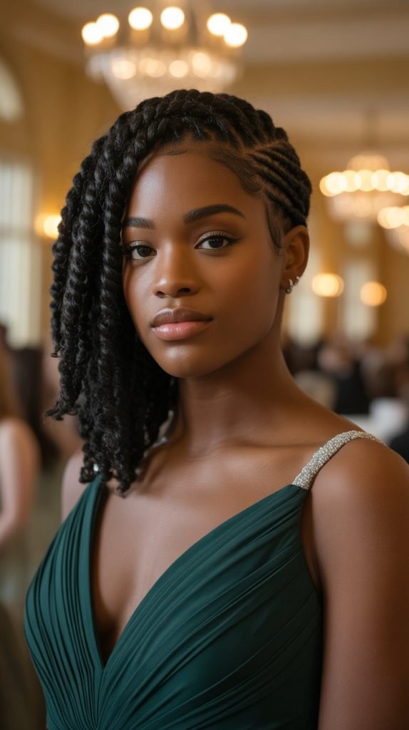 Side-Swept Twist Style