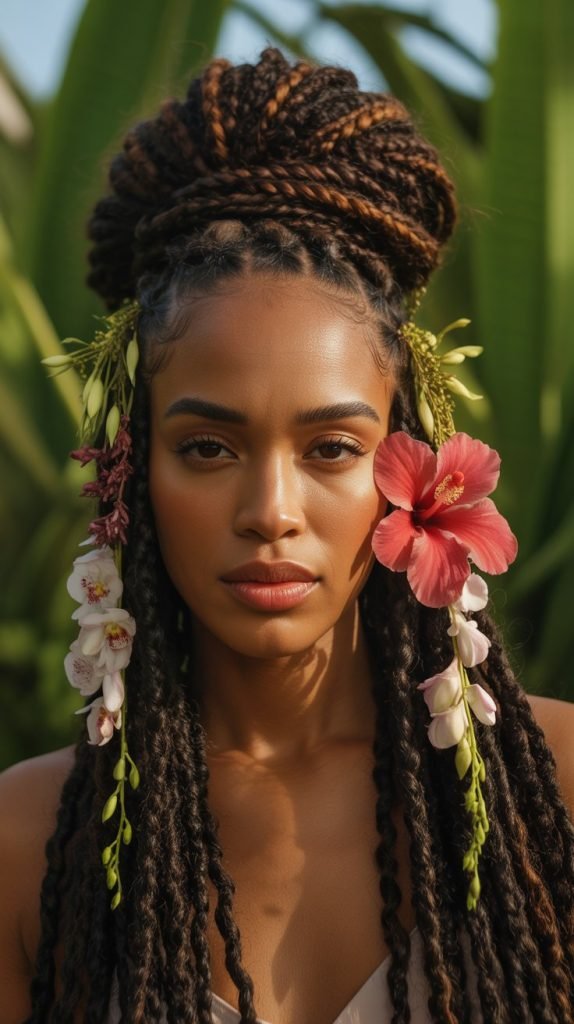 3. Braided Crown Updo