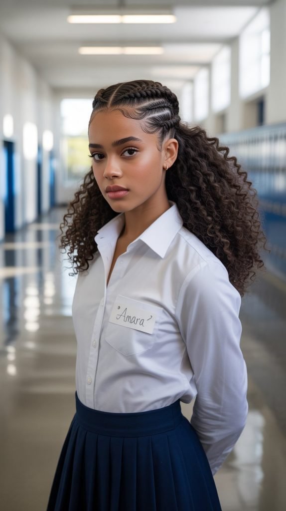 Braided Crown Slickback Combination