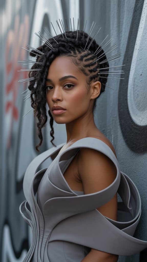 15. Asymmetrical Pinned Updo