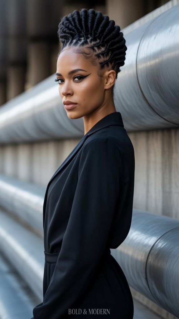 24. Diagonal Twisted Updo