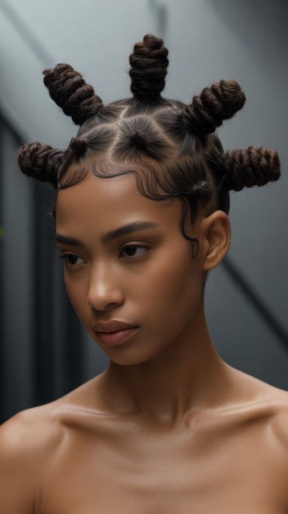  Loc Bun Cluster with Circular Undercut