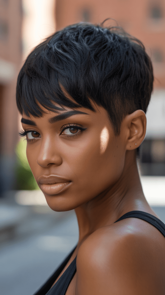 The Pixie with Long Bangs