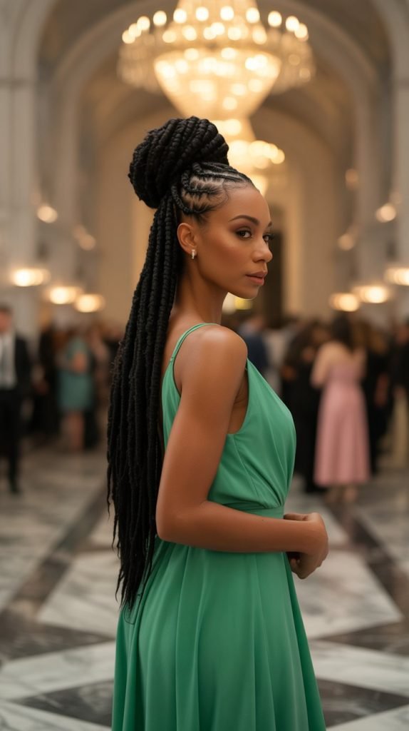 16. Braided Bun Combination