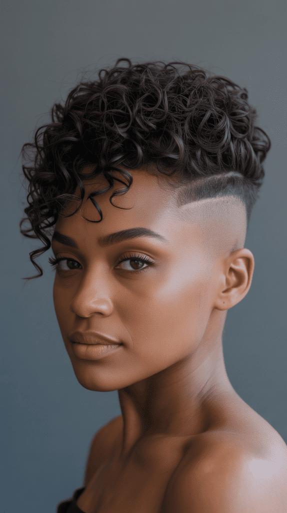 The Curly Top Fade