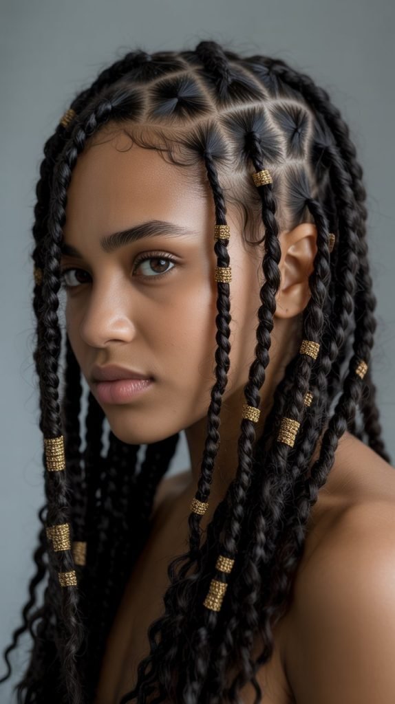 Braided Locs with Partial Undercut