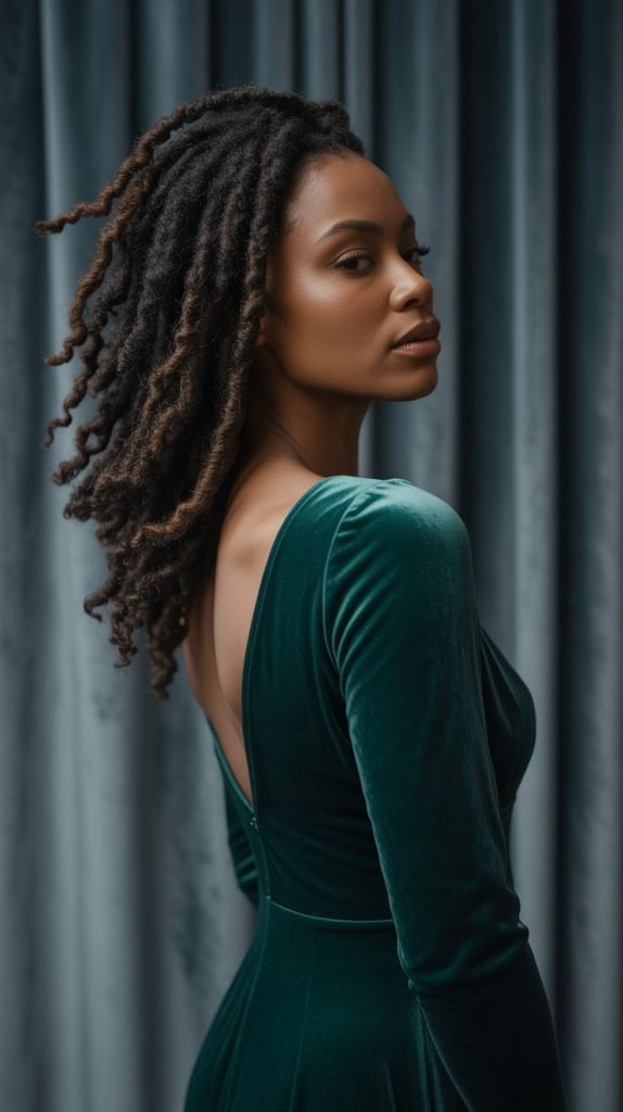 Side-Swept Two-Strand Locs