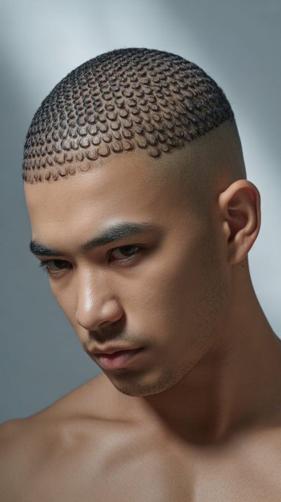 Short Curly Buzz Cut