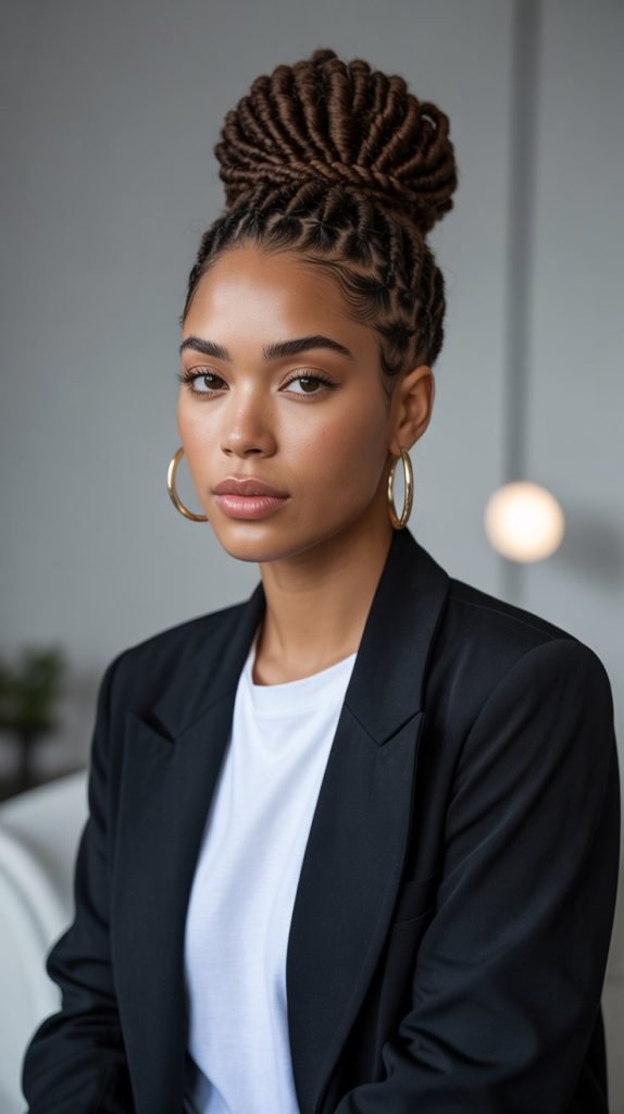 Top Knot Barrel Twist Locs