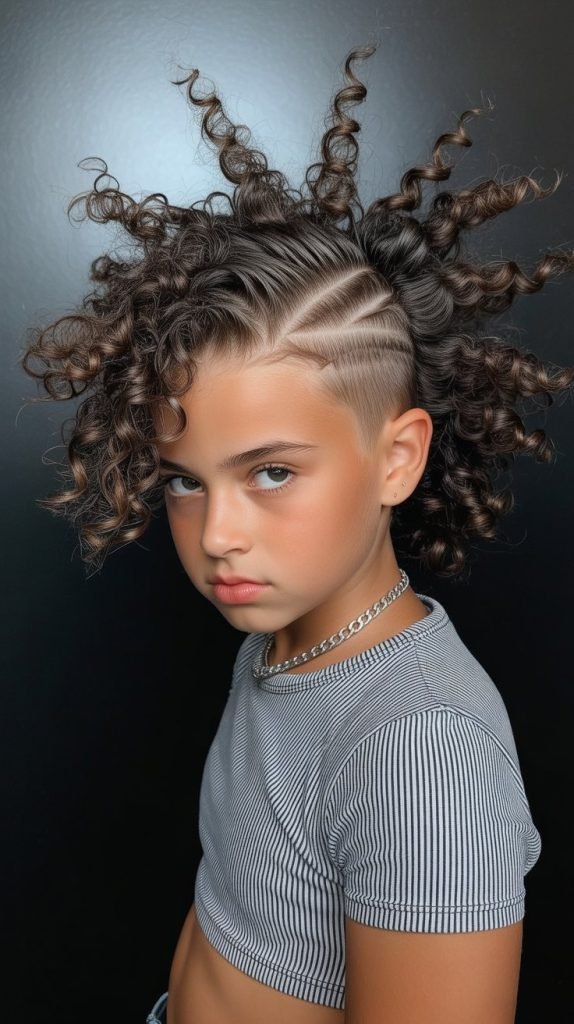 Curly Mohawk Style