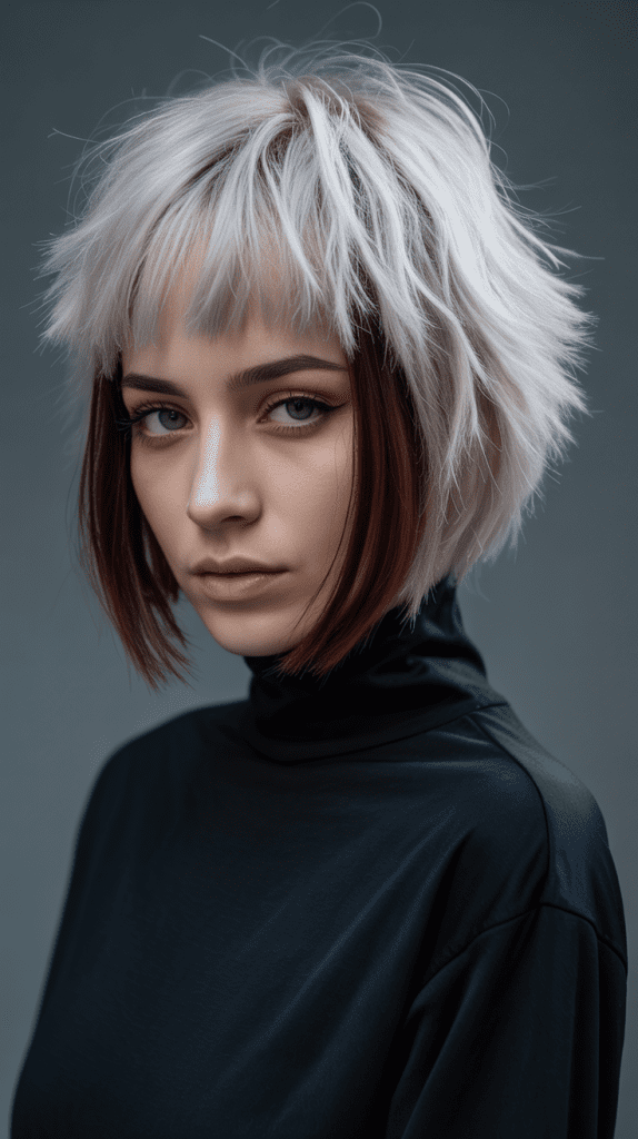 Disconnected Shaggy French Bob