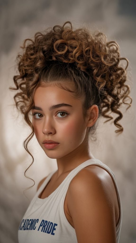 19. Voluminous Curly Bun