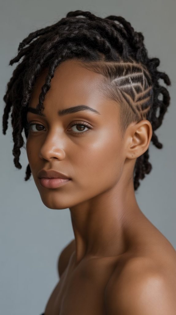 5. Short Locs with Undercut Design