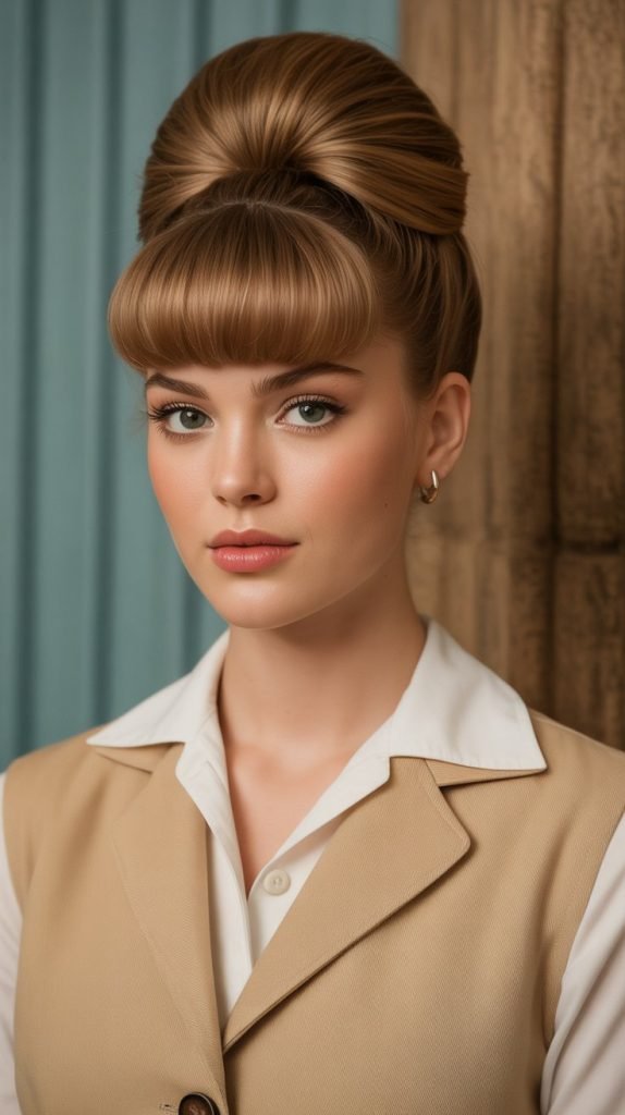 23. Retro-Inspired High Bun