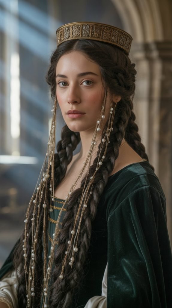 The Coronet with Cascading Braids