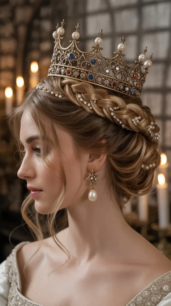  The Royal Updo with Crown Placement