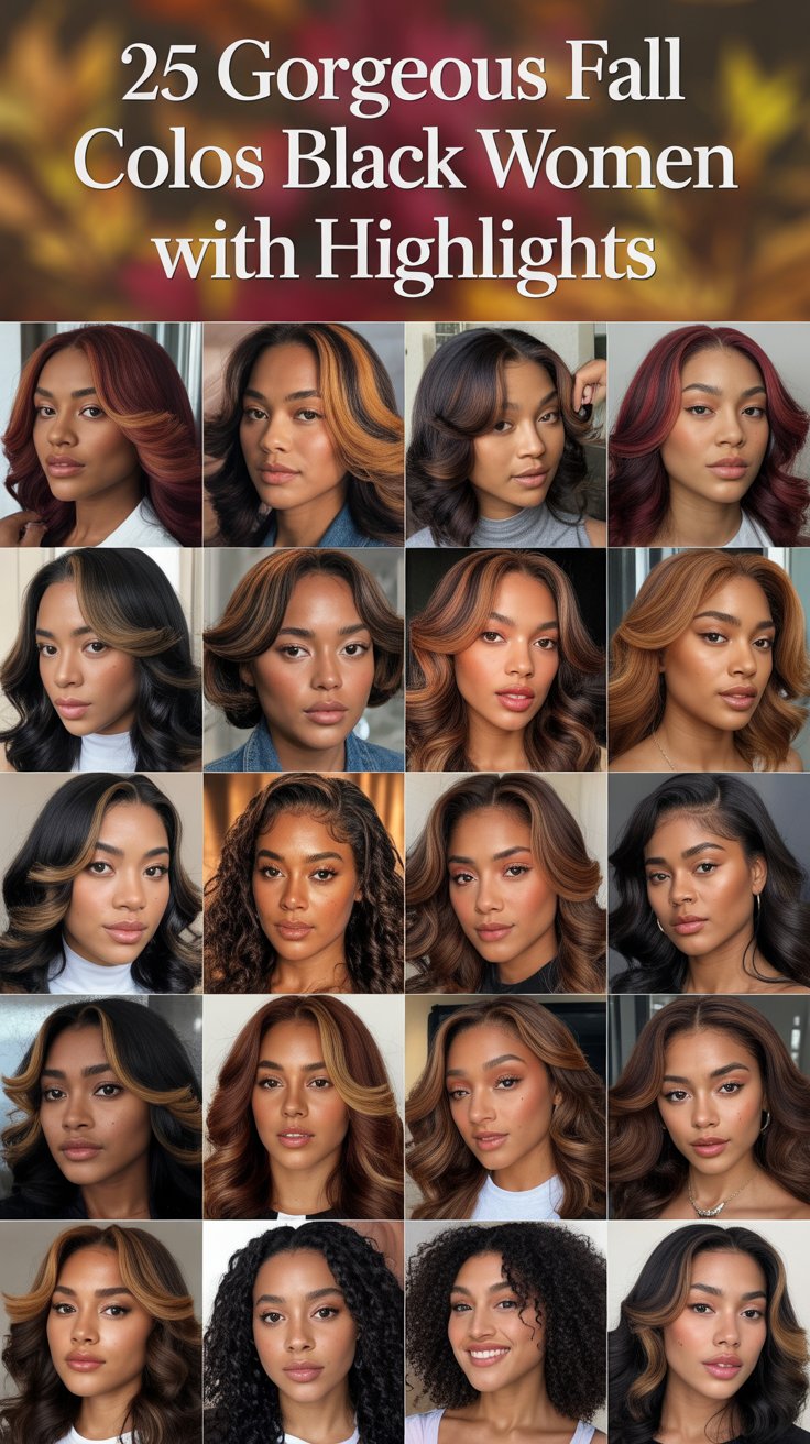 25 Gorgeous Fall Hair Colors for Black Women with Highlights