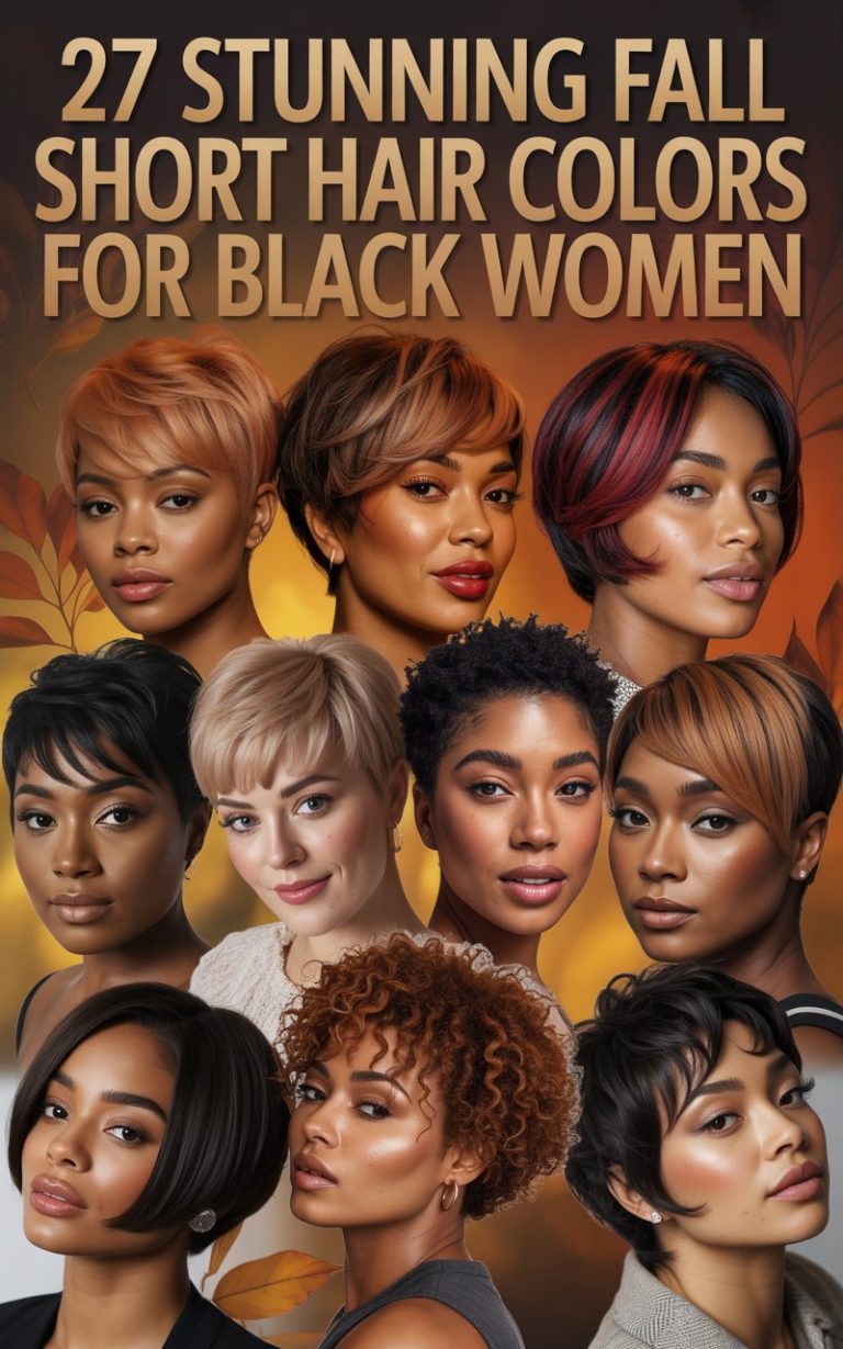 27 Stunning Fall Short Hair Colors for Black Women