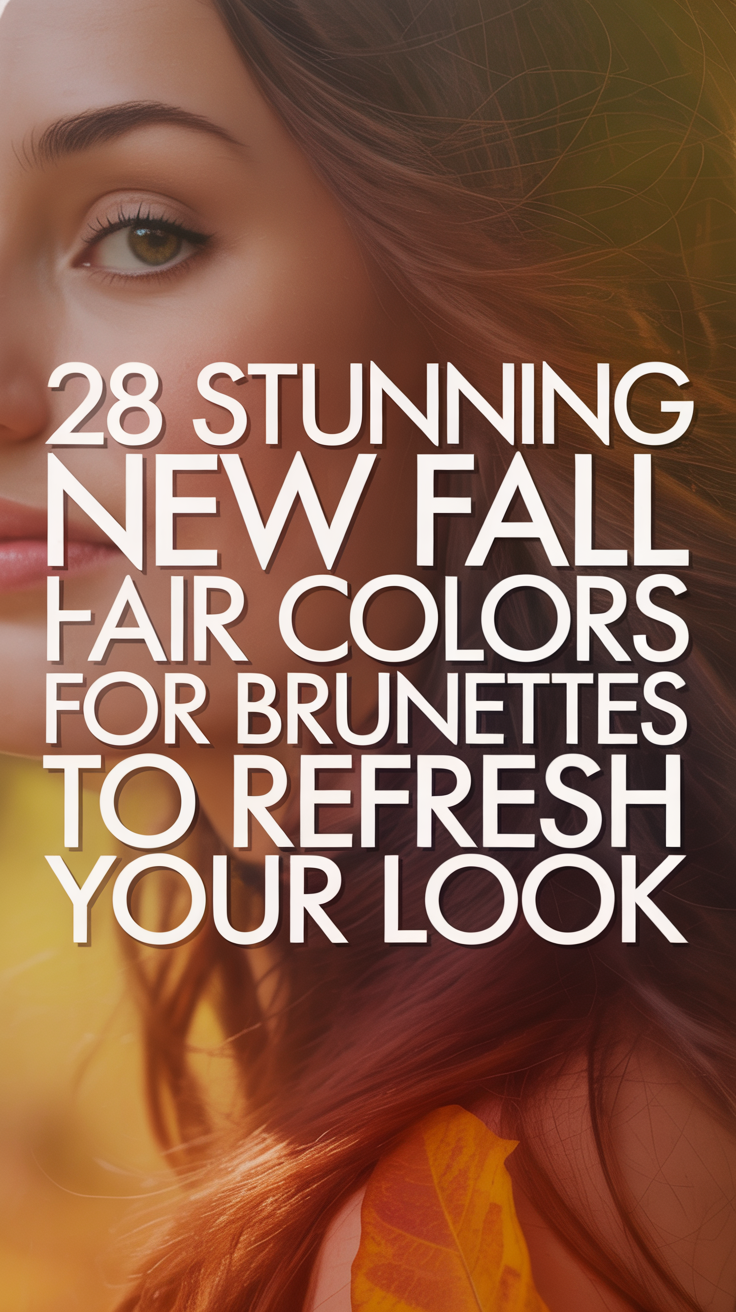 28 Stunning New Fall Hair Colors for Brunettes to Refresh Your Look