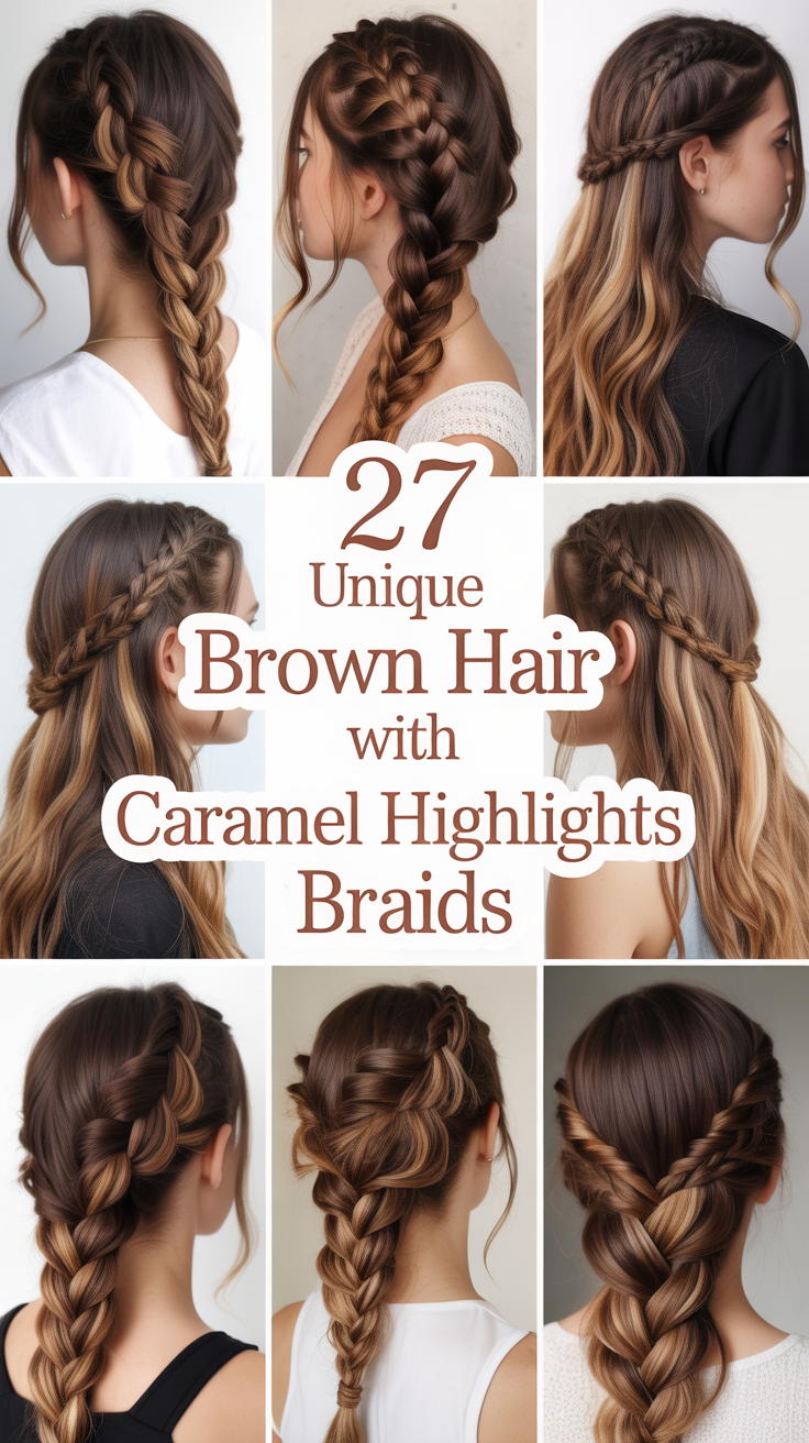 27 Unique Brown Hair with Caramel Highlights Braids