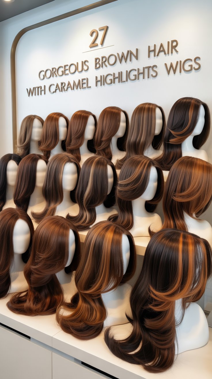 27 Gorgeous Brown Hair with Caramel Highlights Wigs