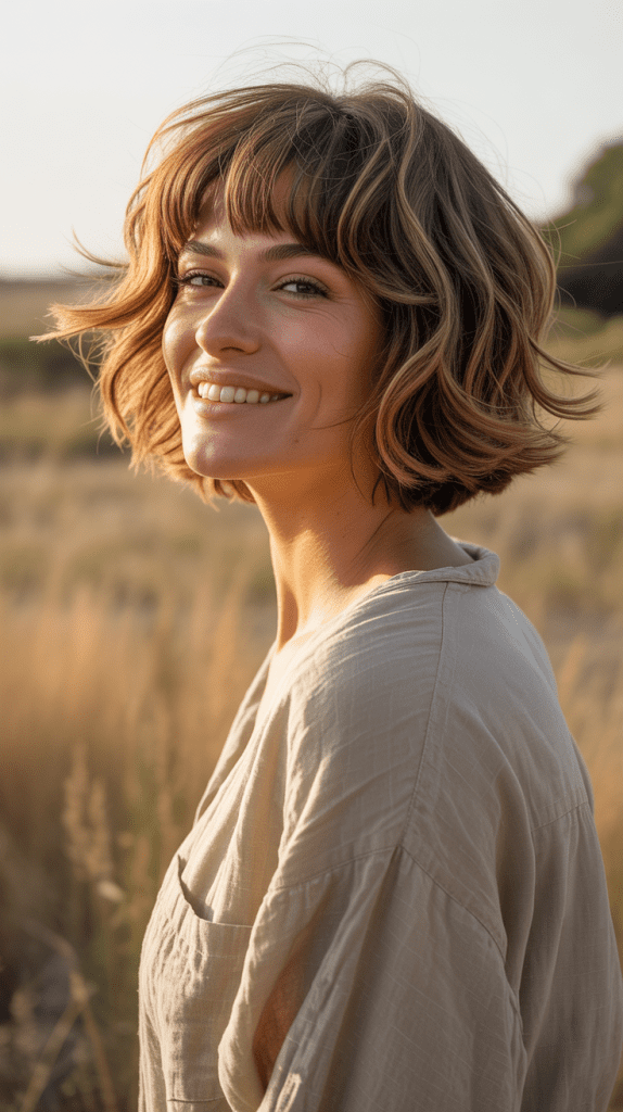 Tousled Shaggy French Bob