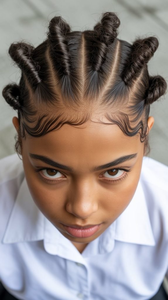 Slickback with Twisted Side Sections