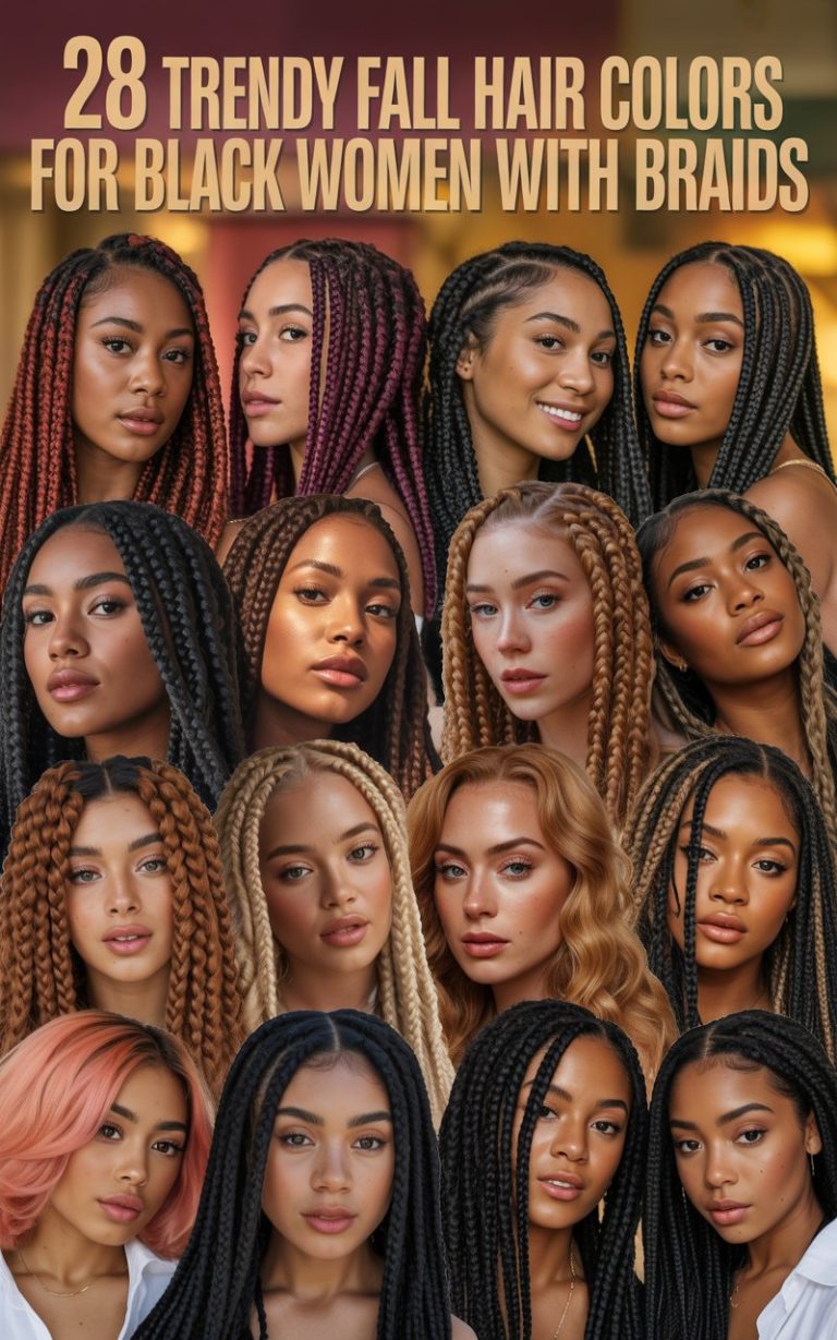 28 Trendy Fall Hair Colors for Black Women with Braids