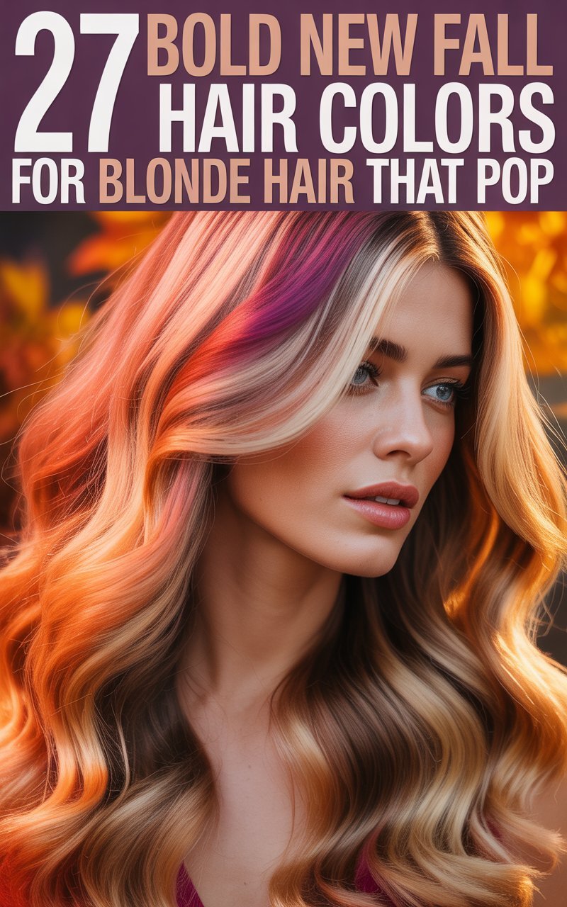 27 Bold New Fall Hair Colors for Blonde Hair That Pop