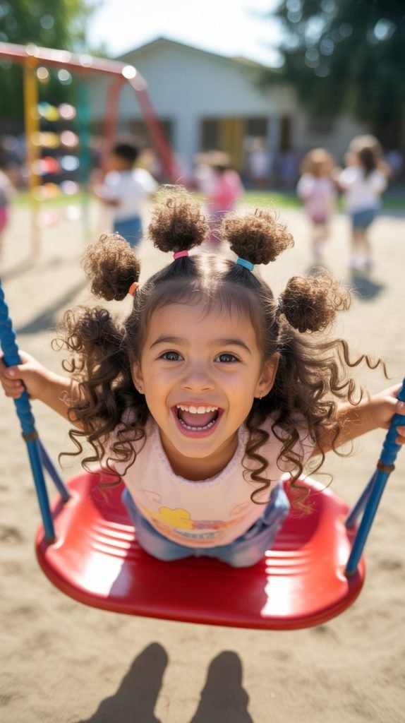 22. Curly Bubble Ponytail