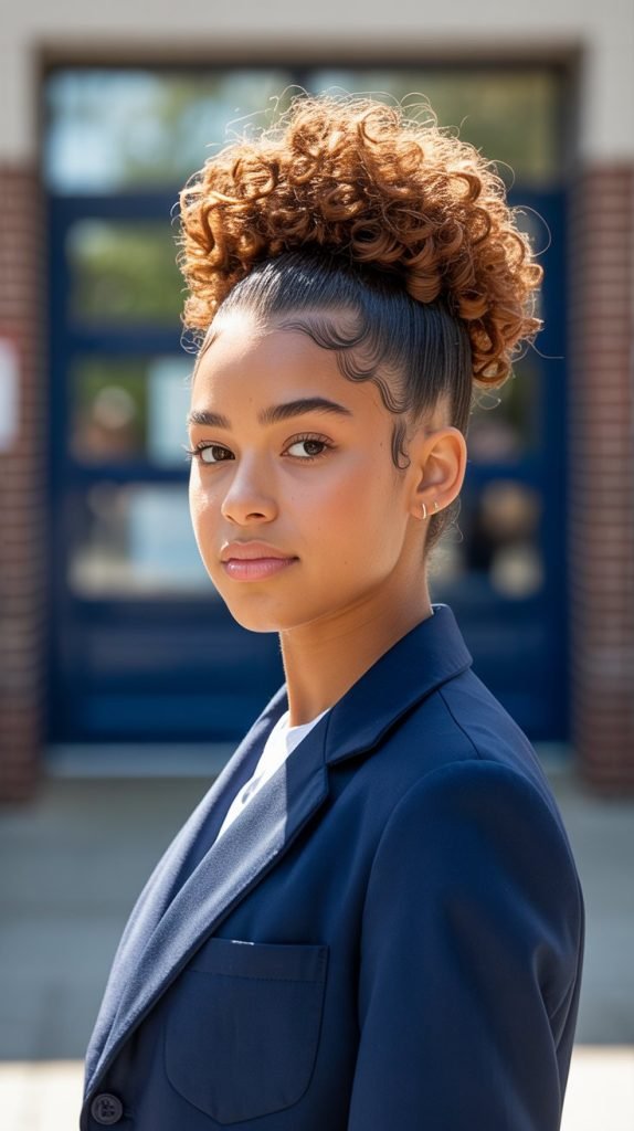 Slickback with Pineapple Updo