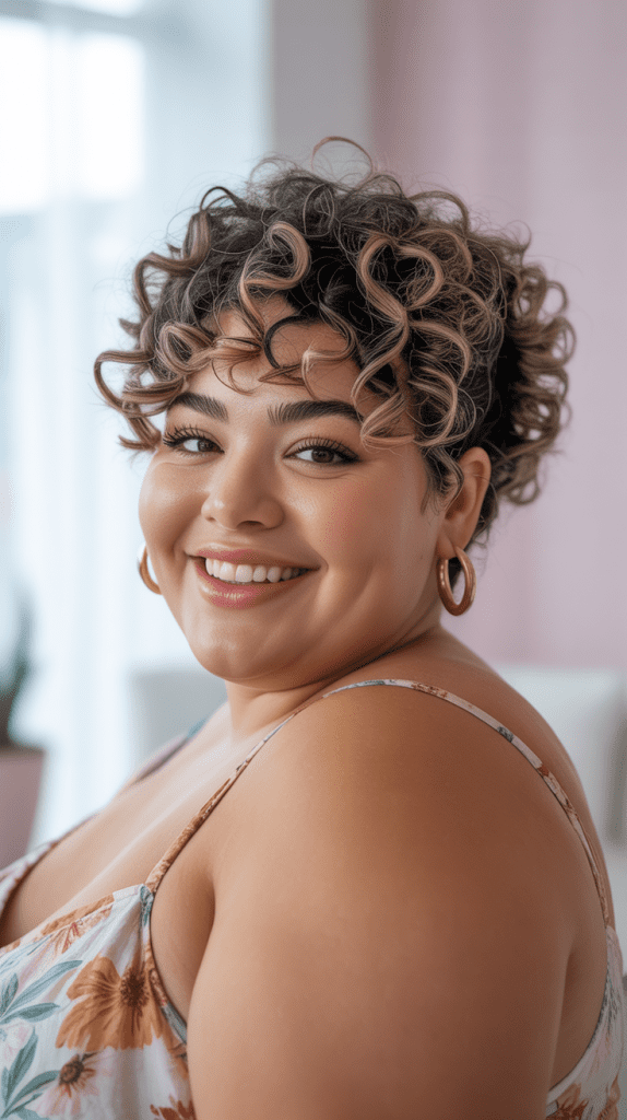 Curly Fringe with Volume