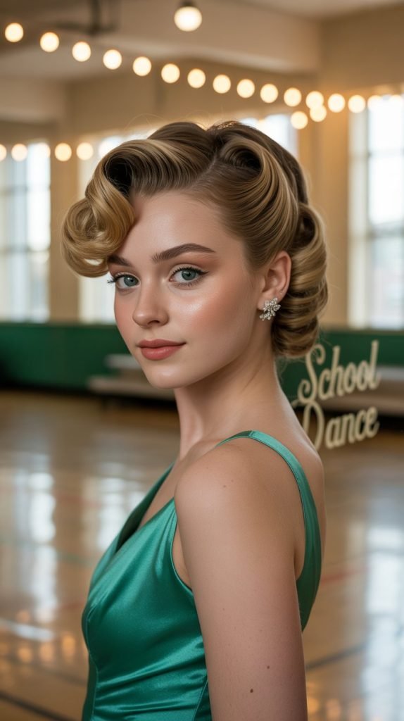 28. Retro Curly Bouffant