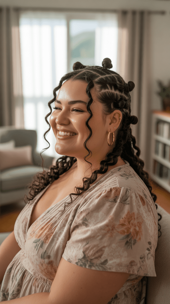 Twisted Front with Curls