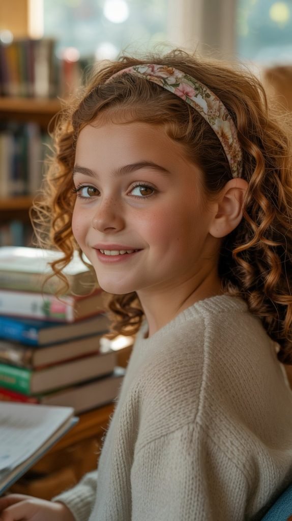 Headband with Loose Curls