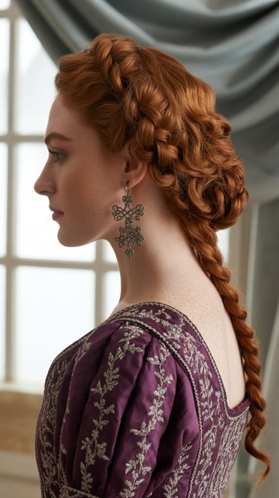 Asymmetrical Braided Updo