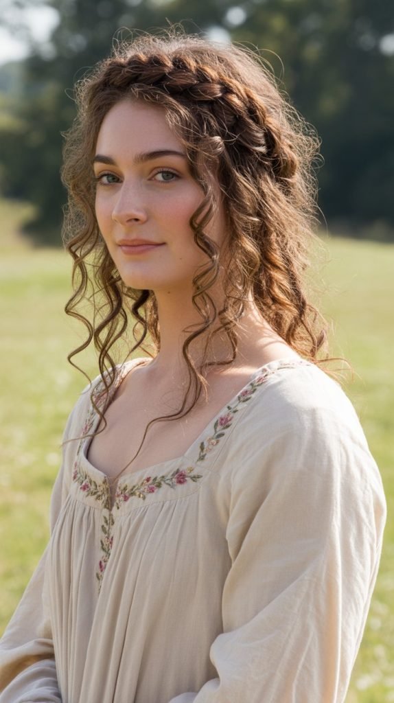  The Milkmaid Braid Crown for Curls