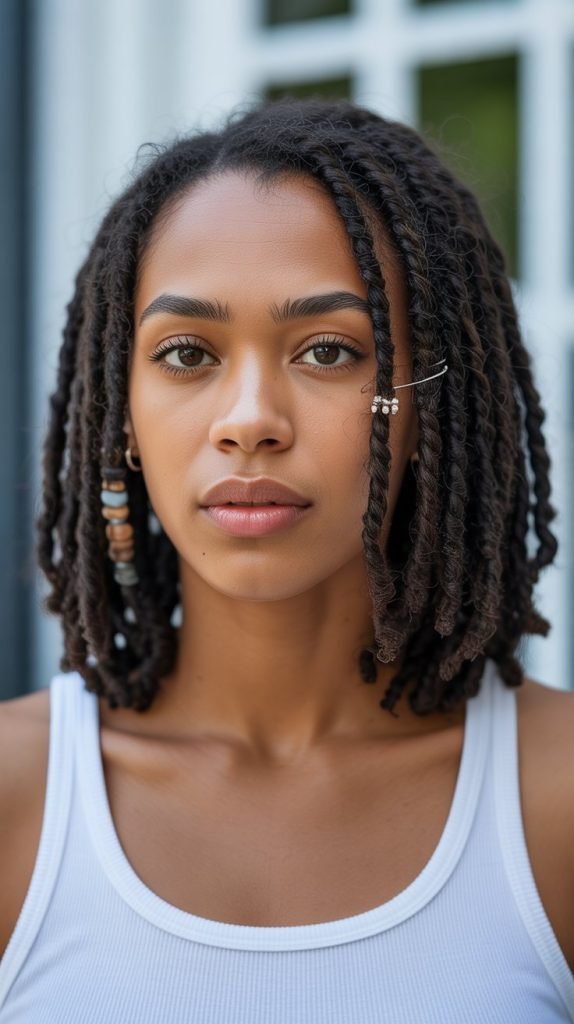 Pinned Back Front Locs