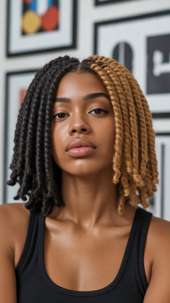  Two-Tone Barrel Twist Locs