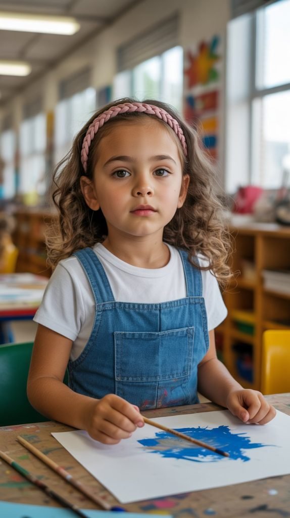 14. Braided Headband with Curls