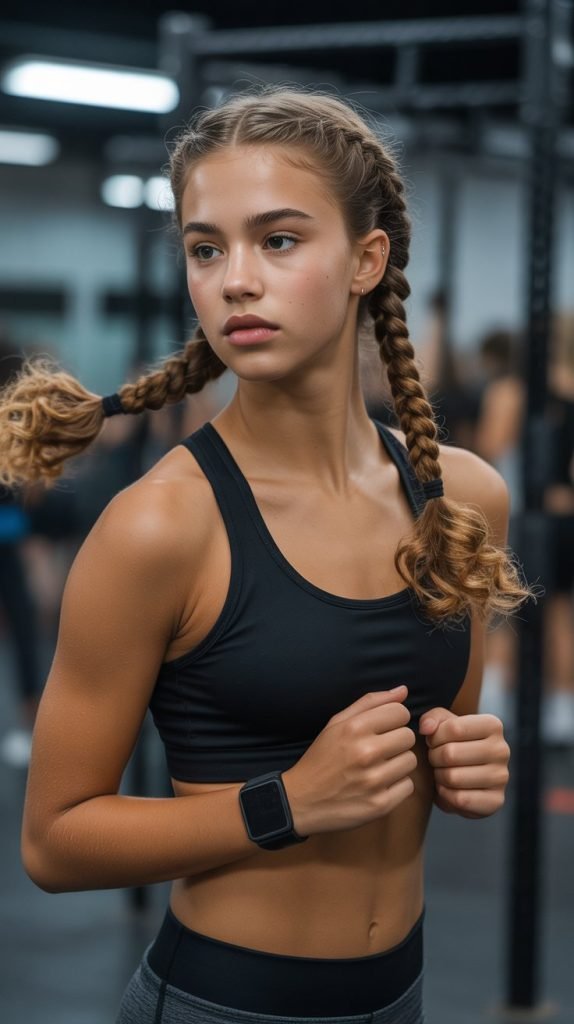 Double Dutch Braids with Curls