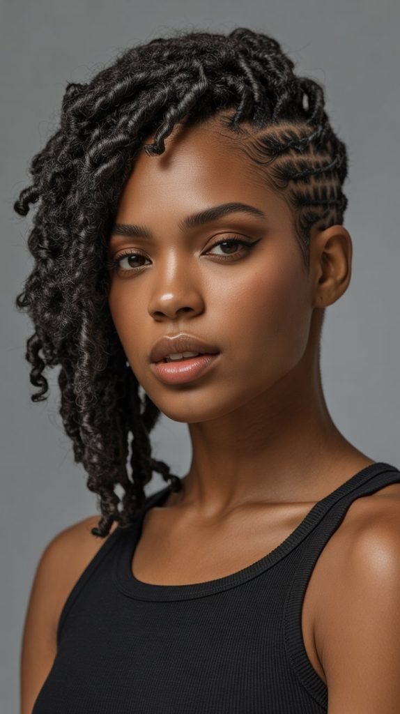 Asymmetrical Barrel Twist Loc Style