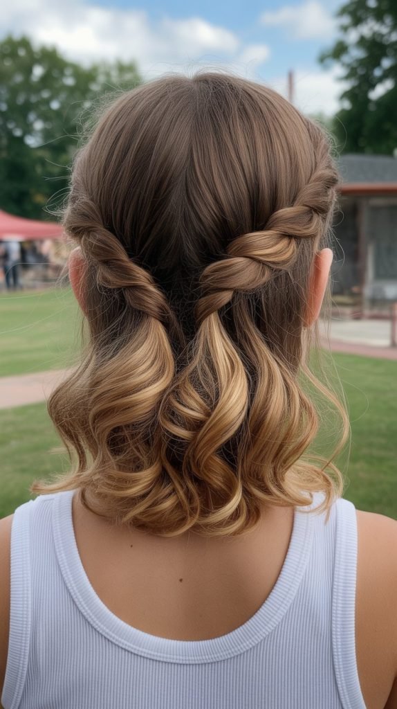 Twisted Crown with Curls