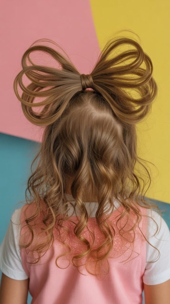  Curly Bow Bun