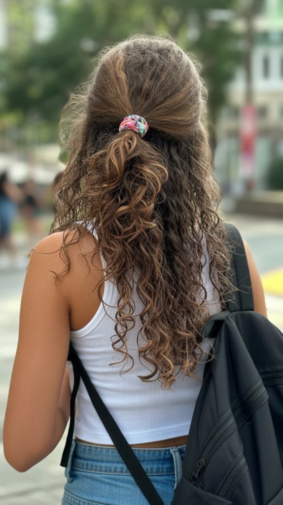 Half-Up Half-Down with Curls