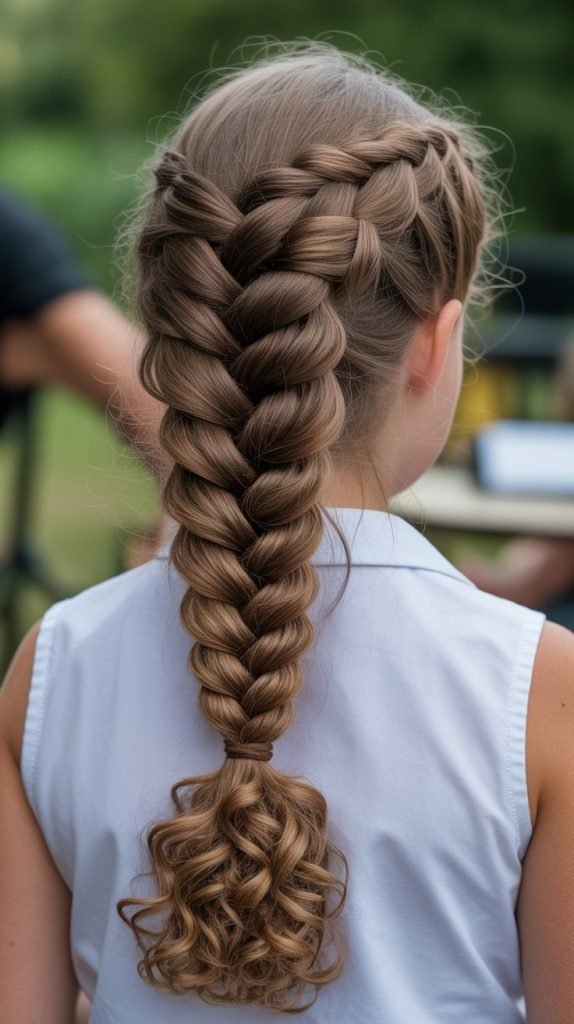 Curly Fishtail Braid