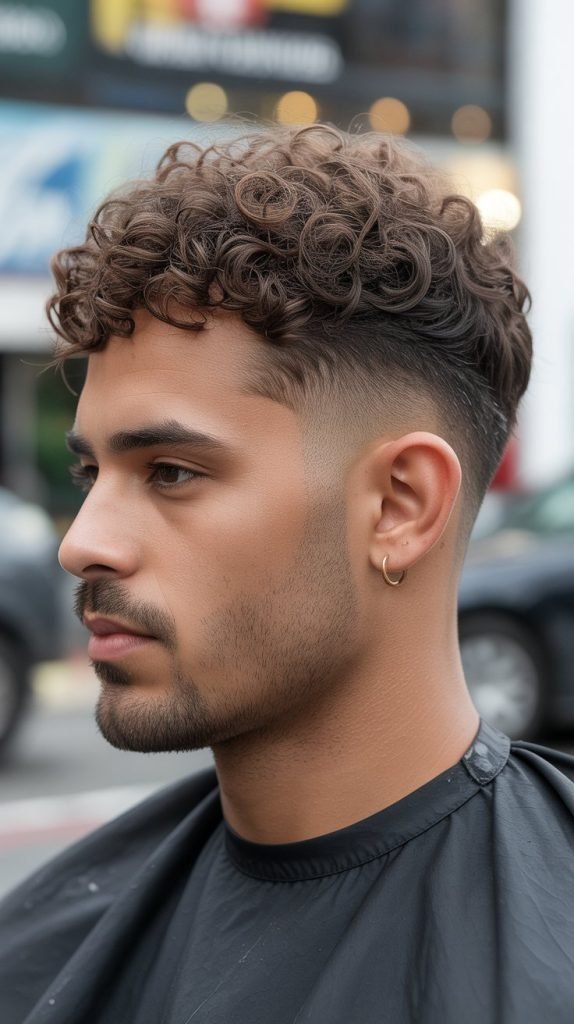 Tapered Sides with Curly Crown