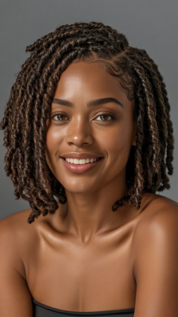 Classic Shoulder-Length Barrel Twist Locs